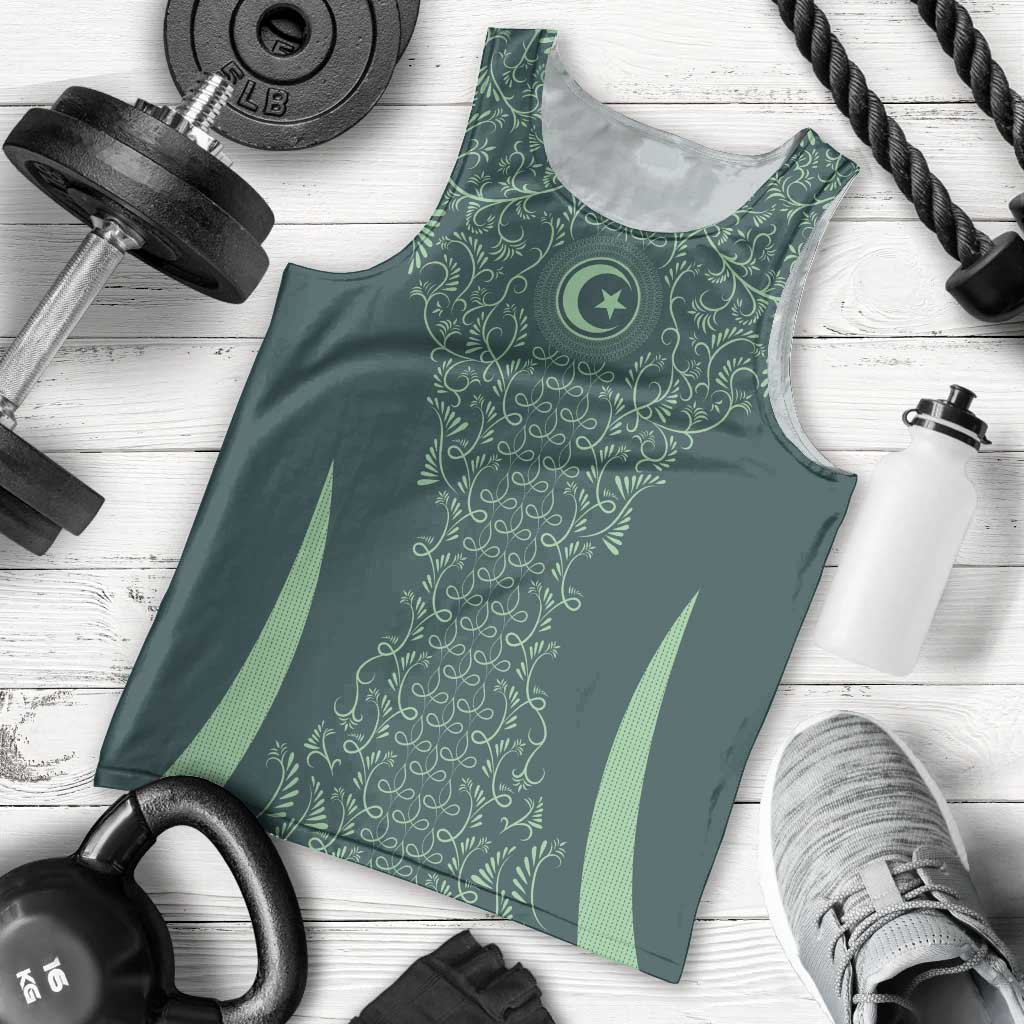 Custom Algeria Football Men Tank Top Come On Greens - Wonder Print Shop
