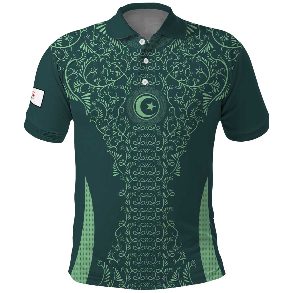 Custom Algeria Football Polo Shirt Come On Greens - Wonder Print Shop