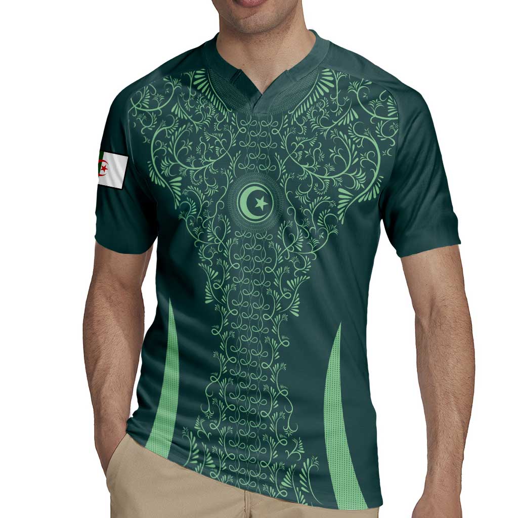Custom Algeria Football Rugby Jersey Come On Greens - Wonder Print Shop