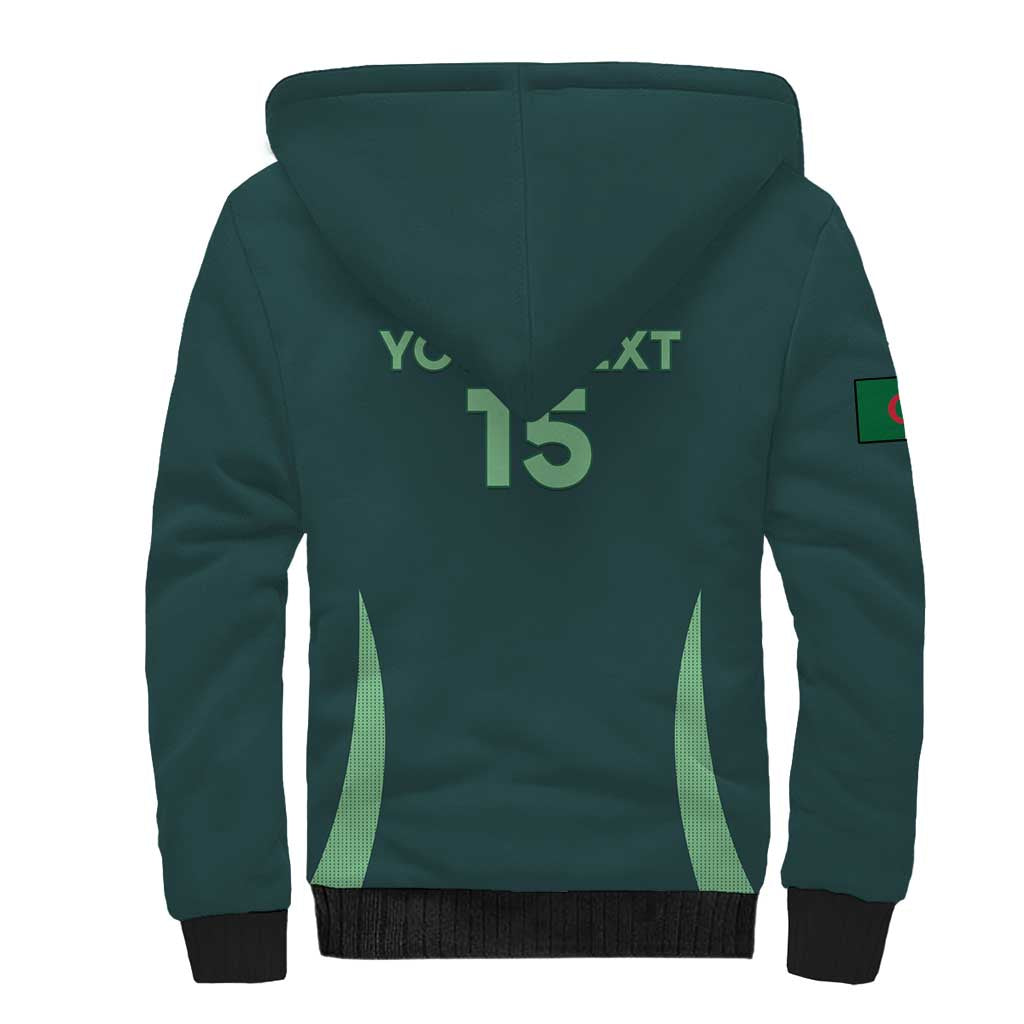 Custom Algeria Football Sherpa Hoodie Come On Greens - Wonder Print Shop