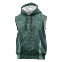 Custom Algeria Football Sleeveless Hoodie Come On Greens - Wonder Print Shop