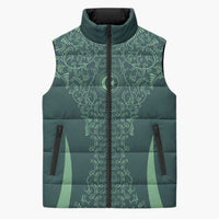Custom Algeria Football Sleeveless Puffer Jacket Come On Greens - Wonder Print Shop