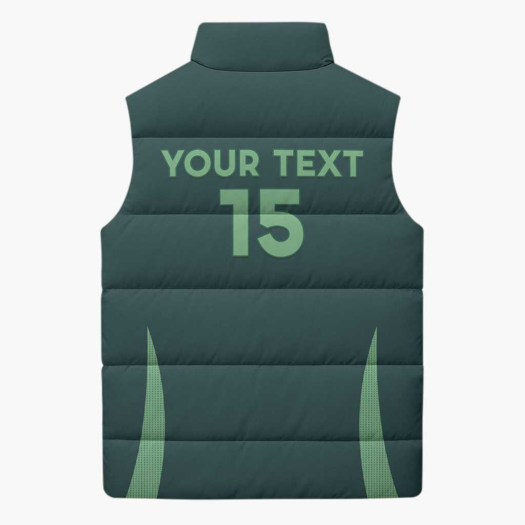 Custom Algeria Football Sleeveless Puffer Jacket Come On Greens - Wonder Print Shop