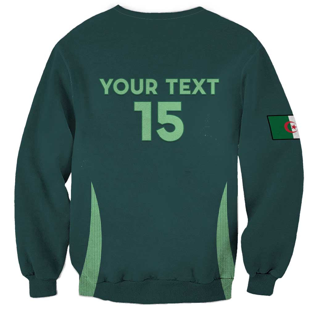 Custom Algeria Football Sweatshirt Come On Greens - Wonder Print Shop