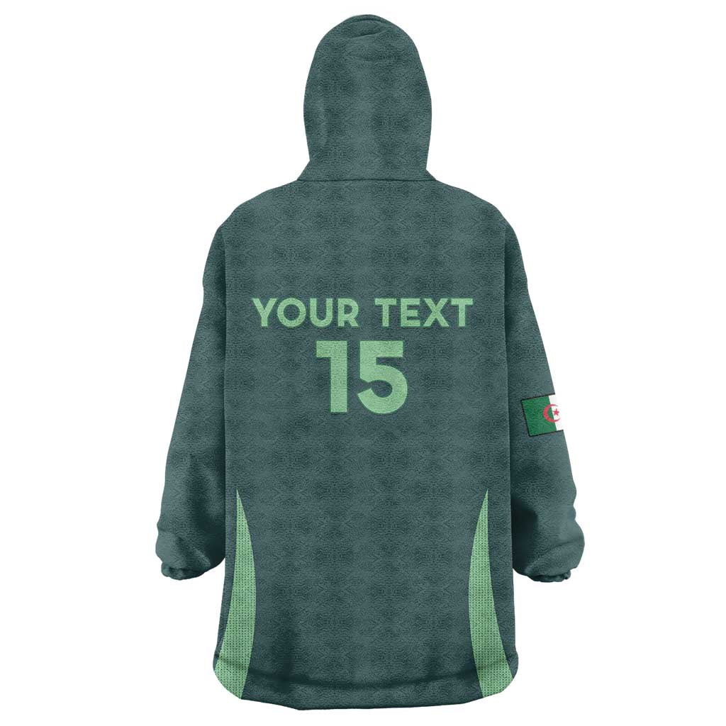 Custom Algeria Football Wearable Blanket Hoodie Come On Greens - Wonder Print Shop