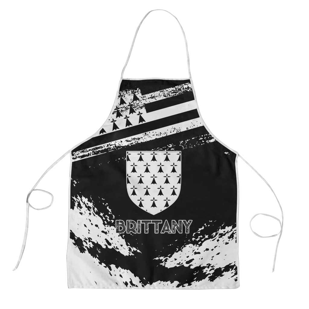 Brittany Apron Coat Of Arms With Triskelion - Grunge Style - Wonder Print Shop