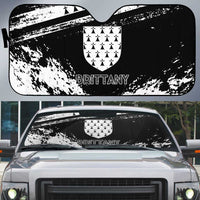 Brittany Auto Sun Shade Coat Of Arms With Triskelion - Grunge Style - Wonder Print Shop