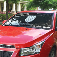 Brittany Auto Sun Shade Coat Of Arms With Triskelion - Grunge Style - Wonder Print Shop