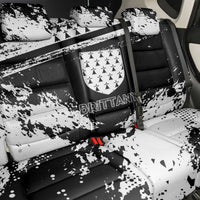 Brittany Back Car Seat Cover Coat Of Arms With Triskelion - Grunge Style - Wonder Print Shop