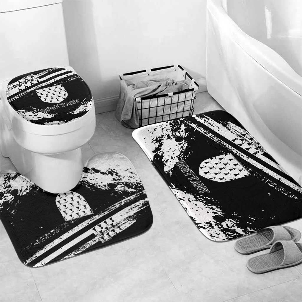 Brittany Bathroom Set Coat Of Arms With Triskelion - Grunge Style - Wonder Print Shop