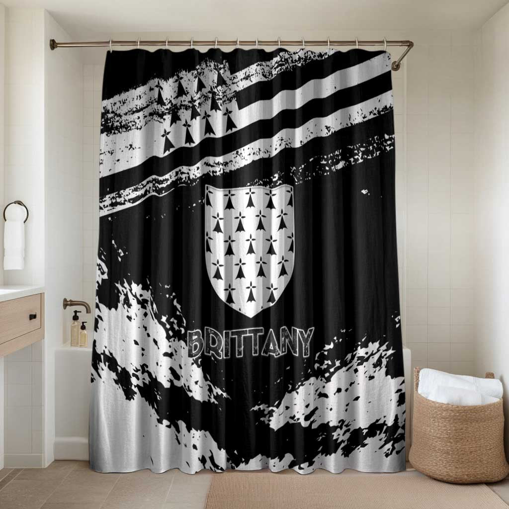 Brittany Bathroom Set Coat Of Arms With Triskelion - Grunge Style - Wonder Print Shop