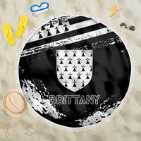 Brittany Beach Blanket Coat Of Arms With Triskelion - Grunge Style - Wonder Print Shop