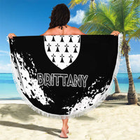 Brittany Beach Blanket Coat Of Arms With Triskelion - Grunge Style - Wonder Print Shop