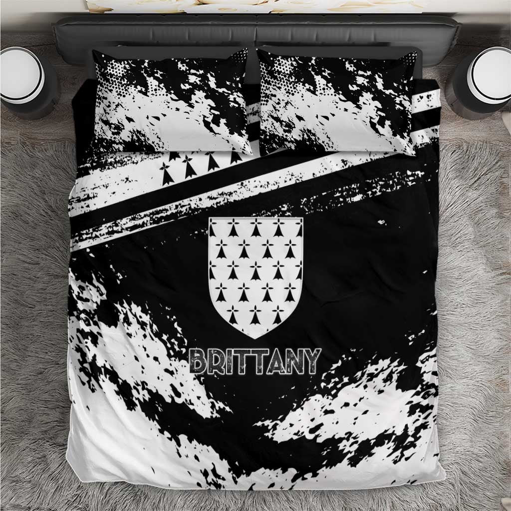 Brittany Bedding Set Coat Of Arms With Triskelion - Grunge Style - Wonder Print Shop