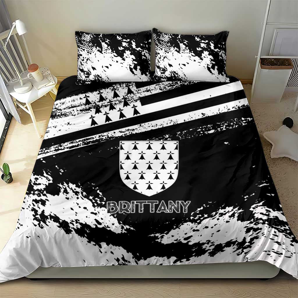 Brittany Bedding Set Coat Of Arms With Triskelion - Grunge Style - Wonder Print Shop