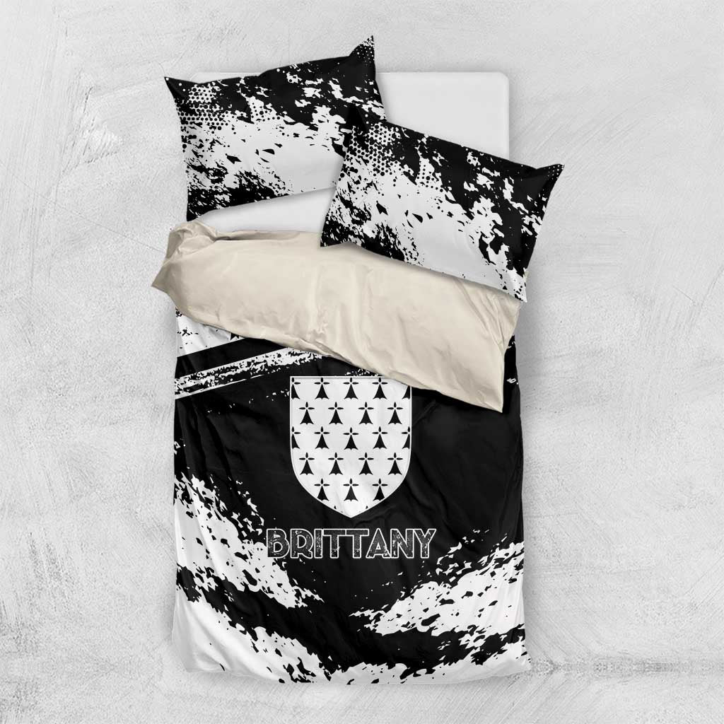 Brittany Bedding Set Coat Of Arms With Triskelion - Grunge Style - Wonder Print Shop