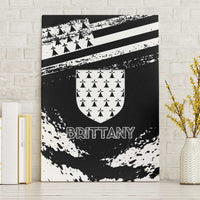 Brittany Canvas Wall Art Coat Of Arms With Triskelion - Grunge Style - Wonder Print Shop