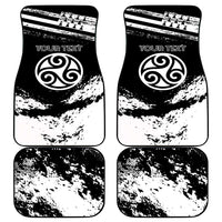 Brittany Car Mats Coat Of Arms With Triskelion - Grunge Style - Wonder Print Shop