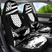 Brittany Car Seat Cover Coat Of Arms With Triskelion - Grunge Style - Wonder Print Shop
