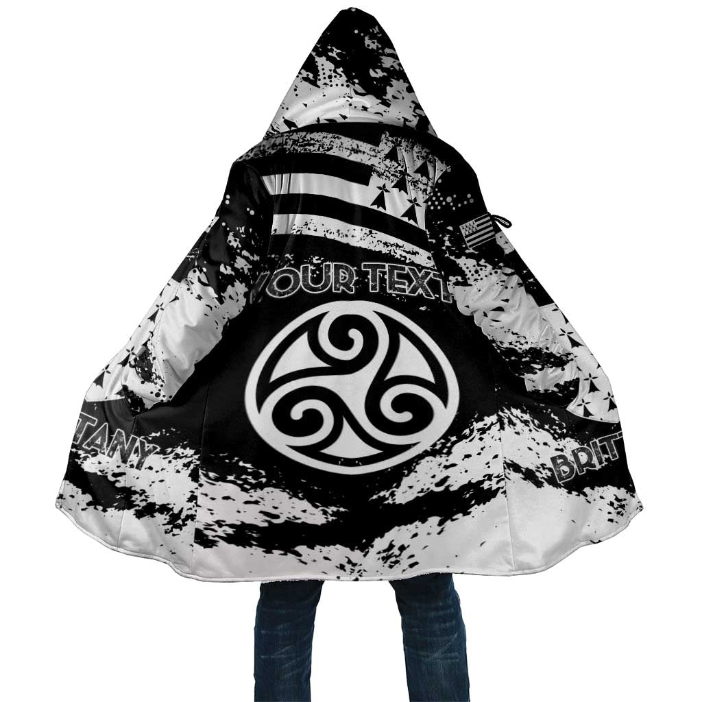 Personalized Brittany Cloak Coat Of Arms With Triskelion - Grunge Style - Wonder Print Shop