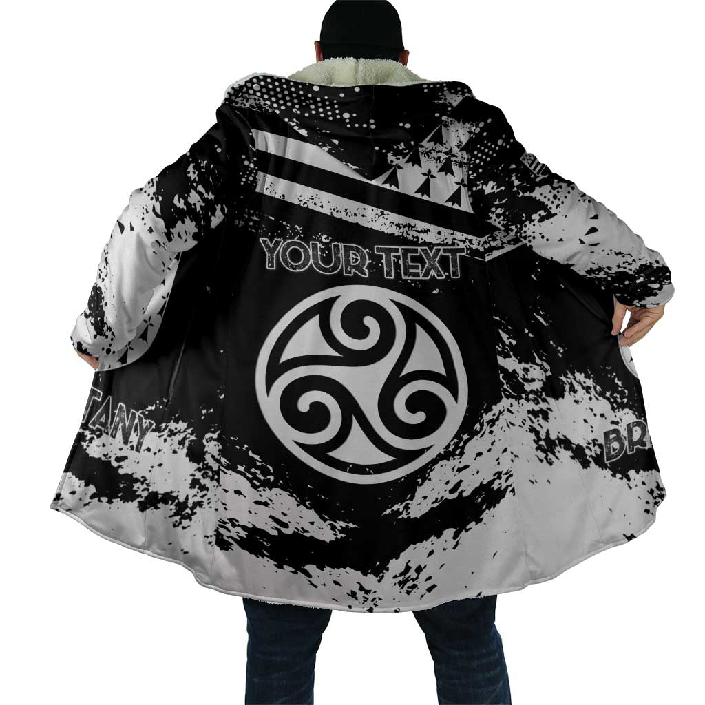Personalized Brittany Cloak Coat Of Arms With Triskelion - Grunge Style - Wonder Print Shop