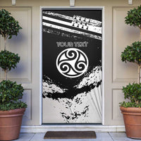 Brittany Door Cover Coat Of Arms With Triskelion - Grunge Style - Wonder Print Shop