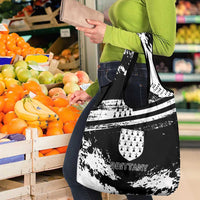 Brittany Grocery Bag Coat Of Arms With Triskelion - Grunge Style - Wonder Print Shop
