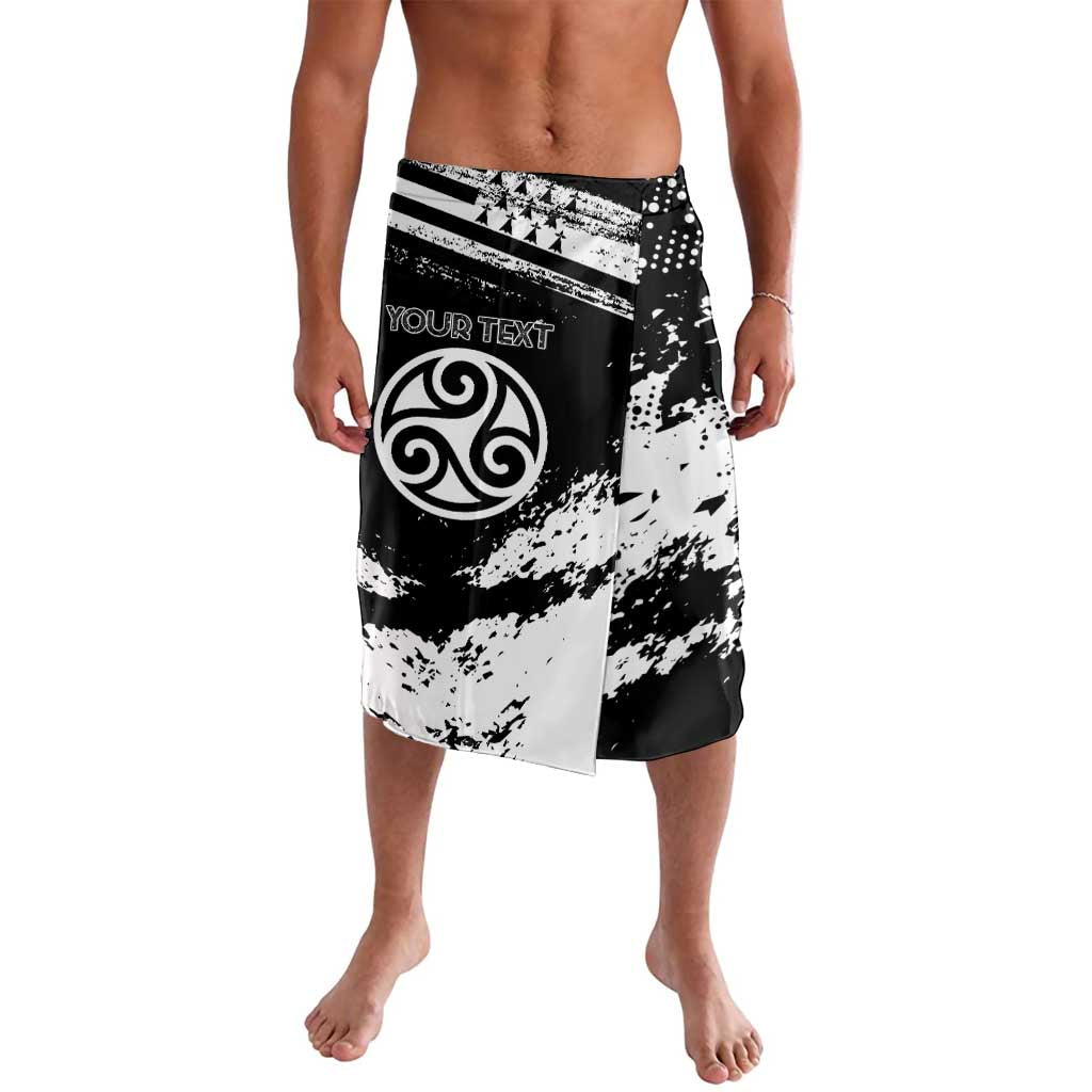 Personalized Brittany Lavalava Coat Of Arms With Triskelion - Grunge Style - Wonder Print Shop