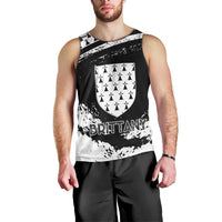 Personalized Brittany Men Tank Top Coat Of Arms With Triskelion - Grunge Style - Wonder Print Shop