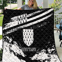 Brittany Quilt Coat Of Arms With Triskelion - Grunge Style - Wonder Print Shop