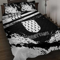 Brittany Quilt Bed Set Coat Of Arms With Triskelion - Grunge Style - Wonder Print Shop