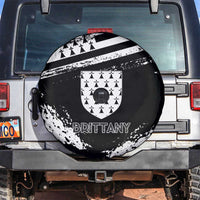 Brittany Spare Tire Cover Coat Of Arms With Triskelion - Grunge Style - Wonder Print Shop