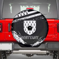 Brittany Spare Tire Cover Coat Of Arms With Triskelion - Grunge Style - Wonder Print Shop