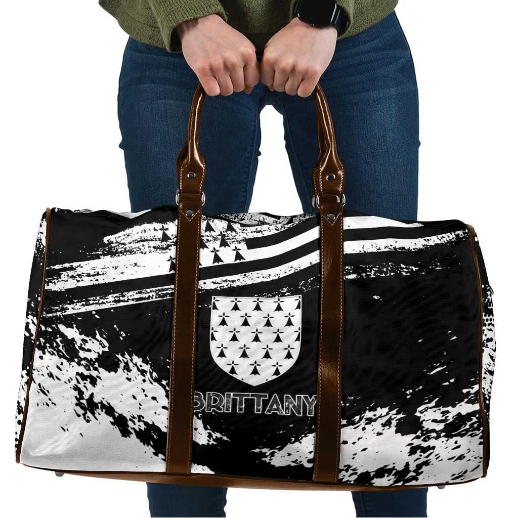 Brittany Travel Bag Coat Of Arms With Triskelion - Grunge Style - Wonder Print Shop