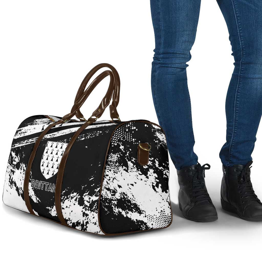 Brittany Travel Bag Coat Of Arms With Triskelion - Grunge Style - Wonder Print Shop