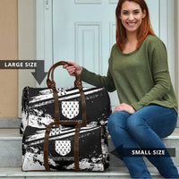 Brittany Travel Bag Coat Of Arms With Triskelion - Grunge Style - Wonder Print Shop