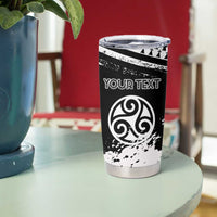 Personalized Brittany Tumbler Cup Coat Of Arms With Triskelion - Grunge Style - Wonder Print Shop