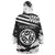 Personalized Brittany Wearable Blanket Hoodie Coat Of Arms With Triskelion - Grunge Style - Wonder Print Shop