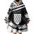 Personalized Brittany Wearable Blanket Hoodie Coat Of Arms With Triskelion - Grunge Style - Wonder Print Shop