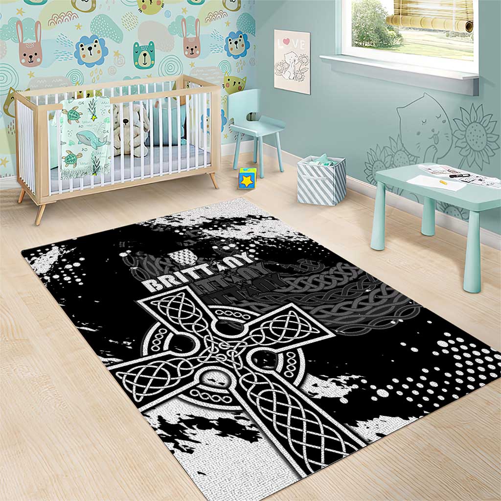 Brittany Celtic Cross Area Rug With Celtic Knotwork - Wonder Print Shop