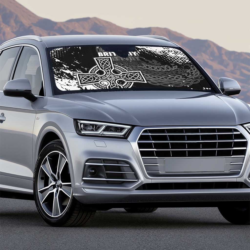 Brittany Celtic Cross Auto Sun Shade With Celtic Knotwork - Wonder Print Shop