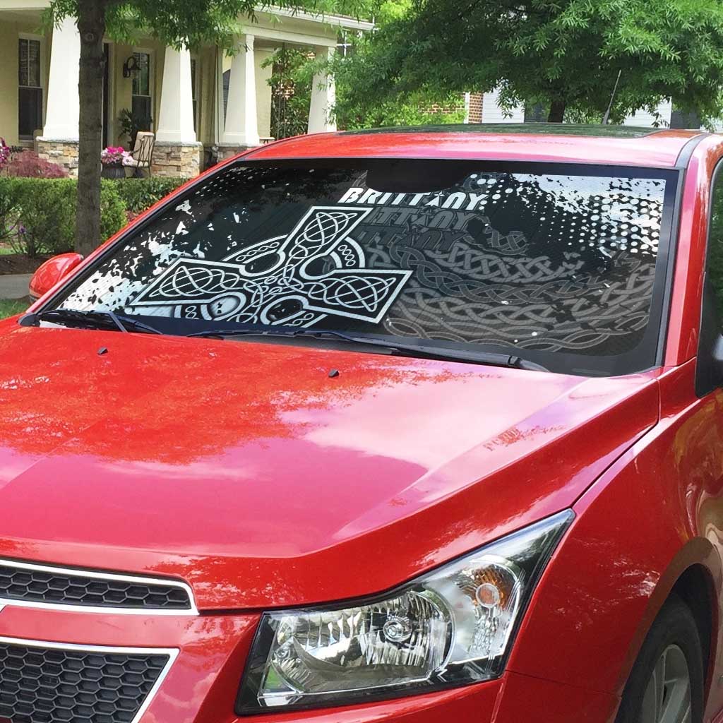 Brittany Celtic Cross Auto Sun Shade With Celtic Knotwork - Wonder Print Shop