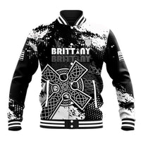 Personalized Brittany Celtic Cross Baseball Jacket With Celtic Knotwork - Wonder Print Shop