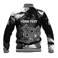 Personalized Brittany Celtic Cross Baseball Jacket With Celtic Knotwork - Wonder Print Shop