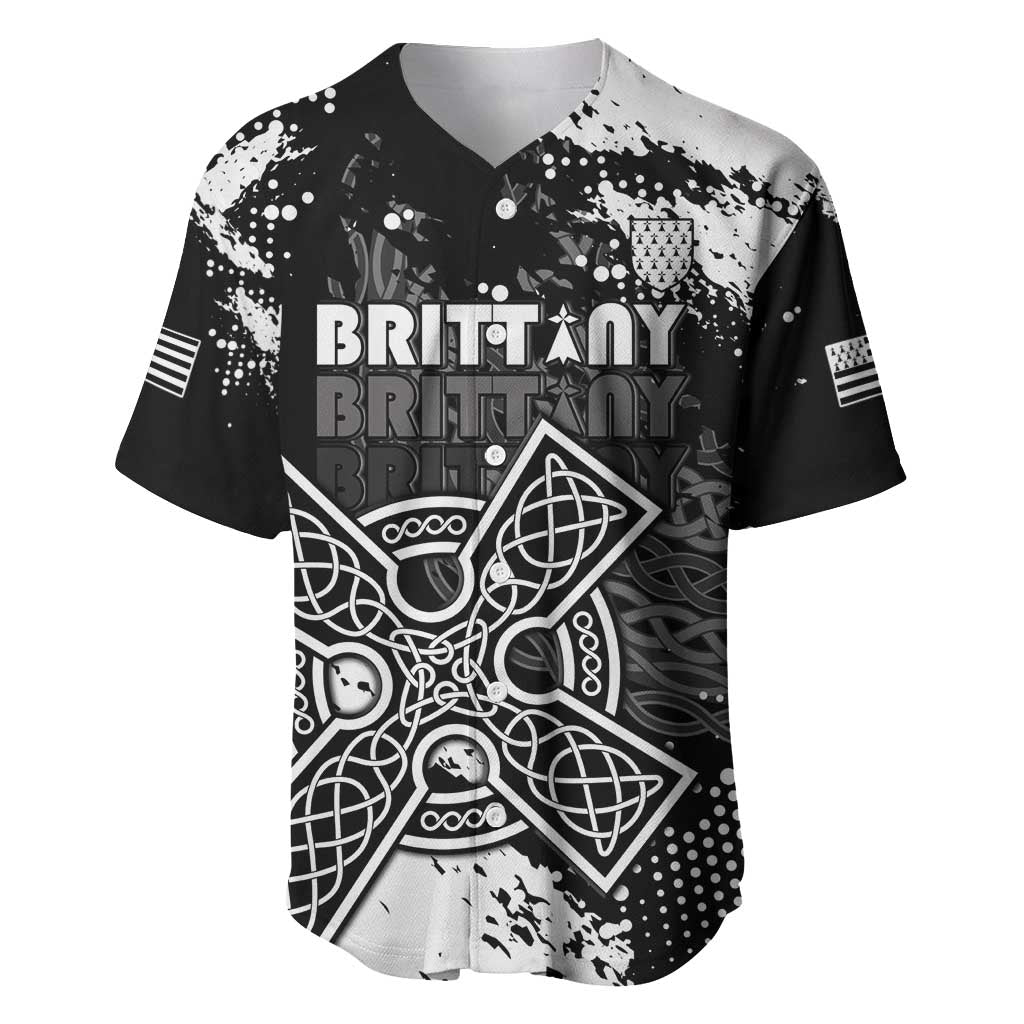 Personalized Brittany Celtic Cross Baseball Jersey With Celtic Knotwork - Wonder Print Shop