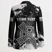 Personalized Brittany Celtic Cross Blazer With Celtic Knotwork - Wonder Print Shop