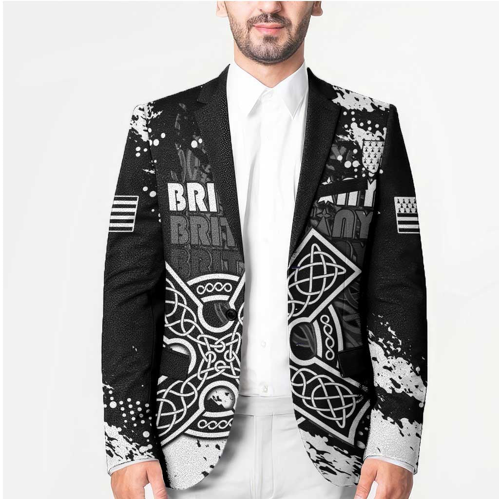 Personalized Brittany Celtic Cross Blazer With Celtic Knotwork - Wonder Print Shop