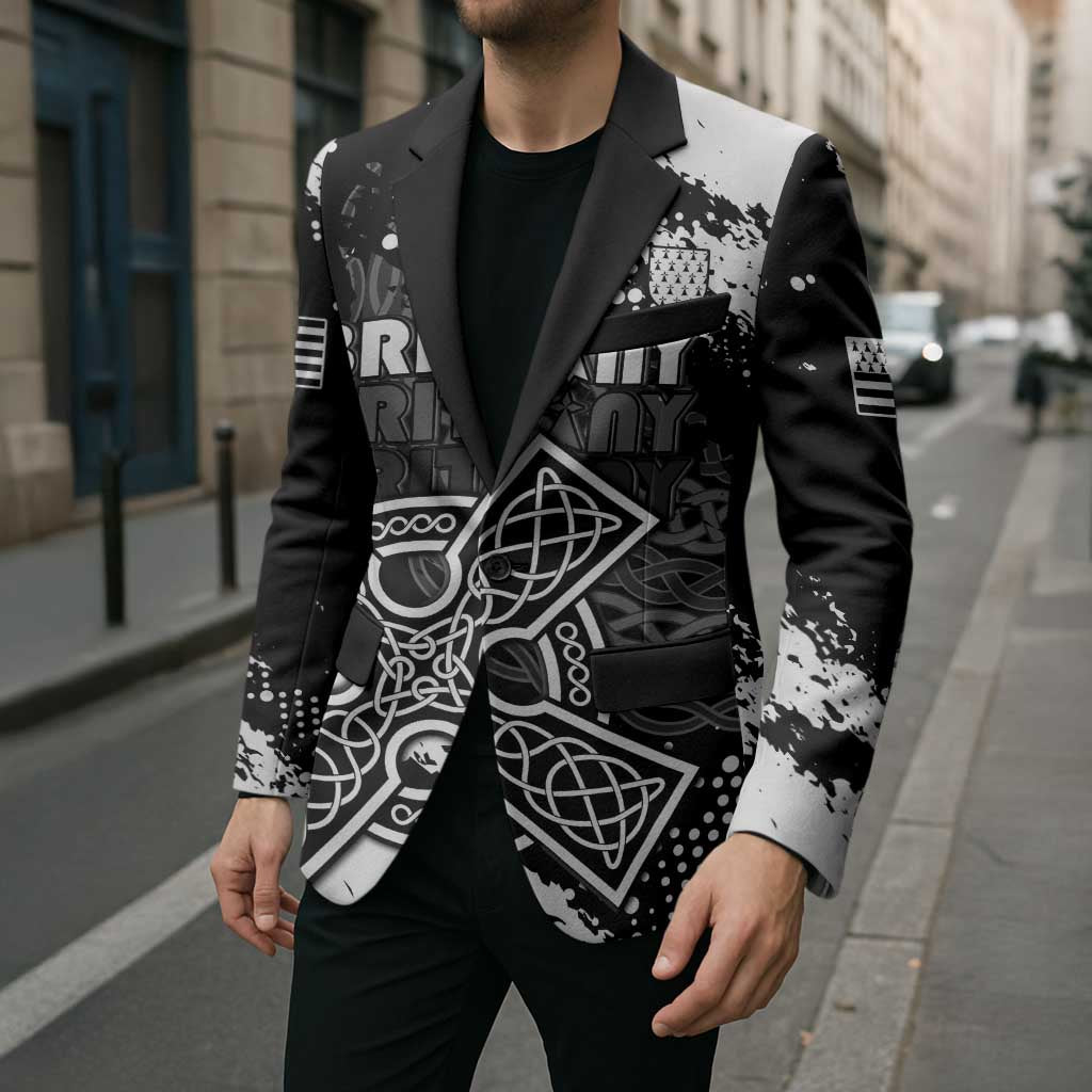 Personalized Brittany Celtic Cross Blazer With Celtic Knotwork - Wonder Print Shop