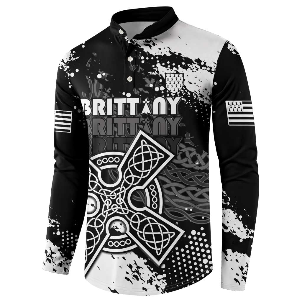 Personalized Brittany Celtic Cross Button Sweatshirt With Celtic Knotwork - Wonder Print Shop