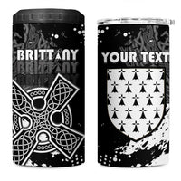 Personalized Brittany Celtic Cross 4 in 1 Can Cooler Tumbler With Celtic Knotwork - Wonder Print Shop